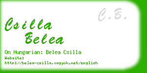 csilla belea business card